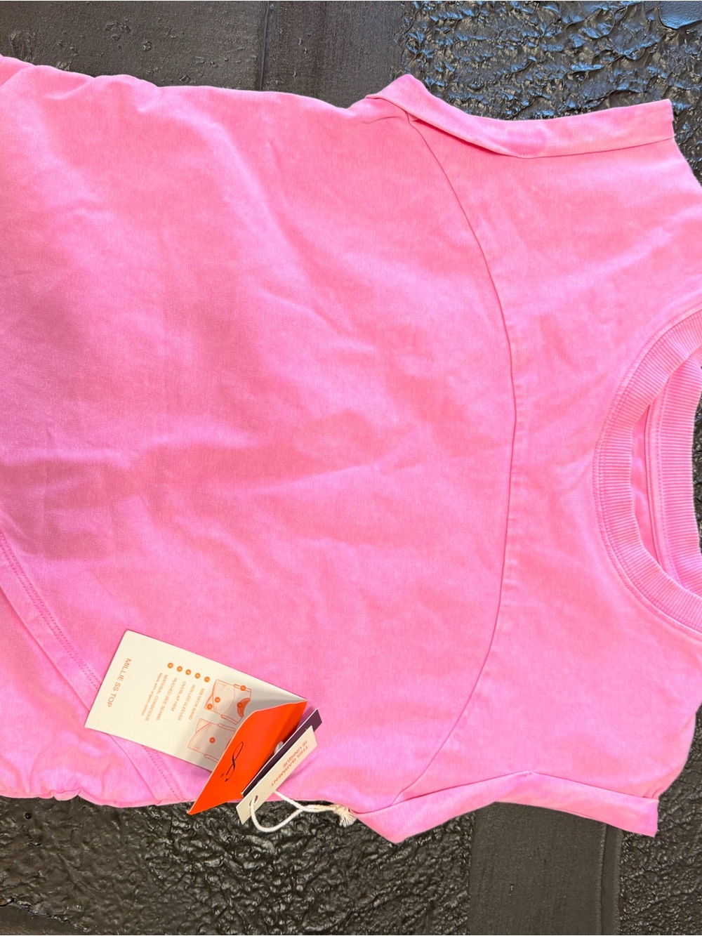 Girls' Pink Tank Top with Crew Neck - Unbranded